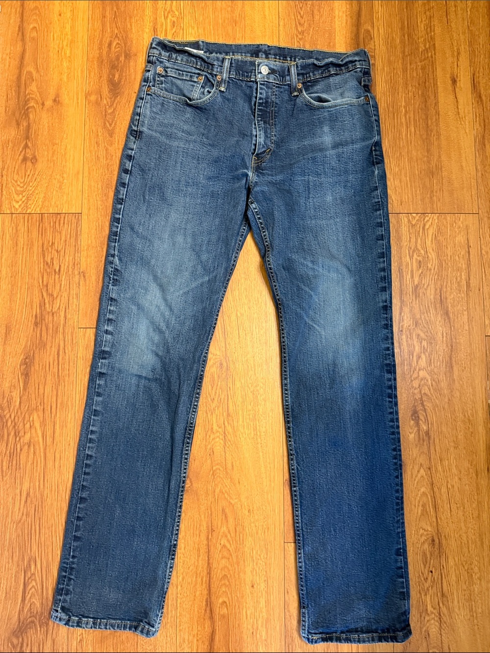 Men's Straight-Leg Jeans in Medium Blue by